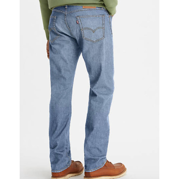 Levi's Men's 505 Regular Fit Medium Dye Blue Jeans 36X30 36W NWT - Picture 3 of 3